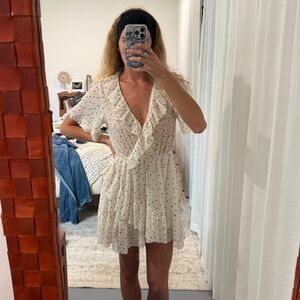 Zara White Polka Dot Dress